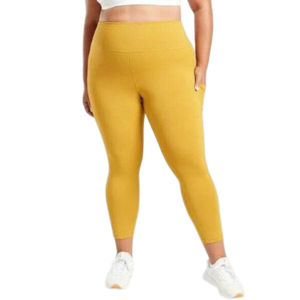 Athleta Ultimate Stash Pocket 7/8 Tight 3X Oxidized Yellow Crop Leggings
